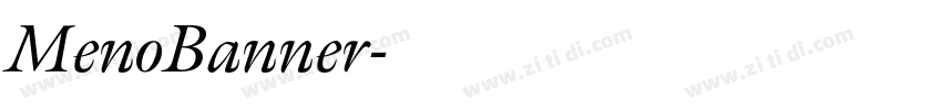 MenoBanner字体转换