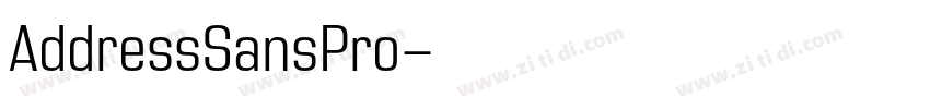 AddressSansPro字体转换
