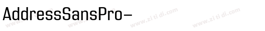 AddressSansPro字体转换
