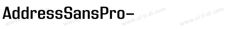 AddressSansPro字体转换