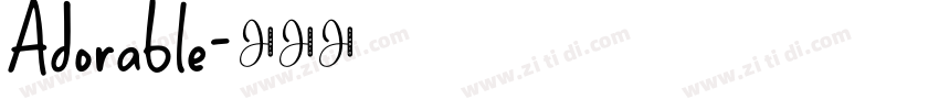 Adorable字体转换