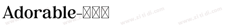 Adorable字体转换