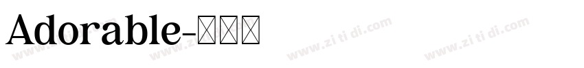 Adorable字体转换