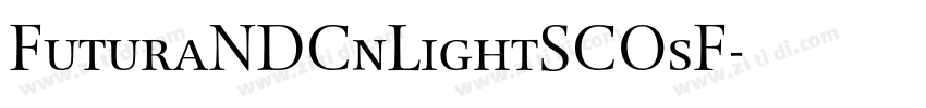 FuturaNDCnLightSCOsF字体转换