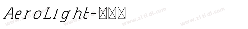 AeroLight字体转换
