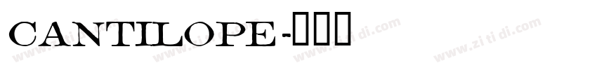 Cantilope字体转换
