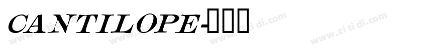 Cantilope字体转换