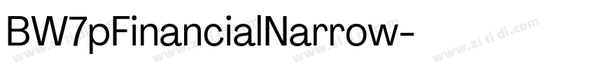 BW7pFinancialNarrow字体转换