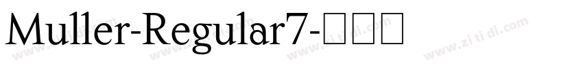 Muller-Regular7字体转换