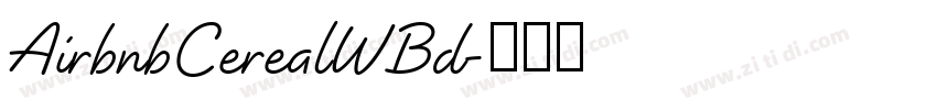 AirbnbCerealWBd字体转换