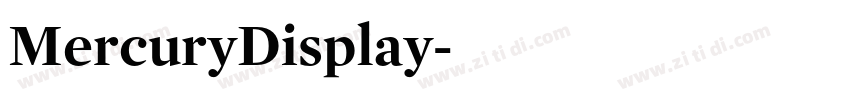 MercuryDisplay字体转换