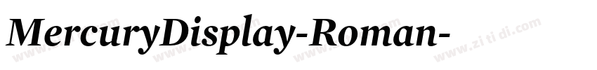 MercuryDisplay-Roman字体转换