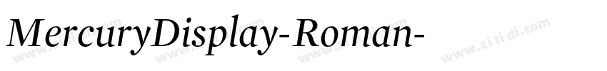 MercuryDisplay-Roman字体转换