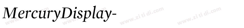 MercuryDisplay字体转换