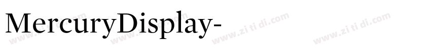 MercuryDisplay字体转换