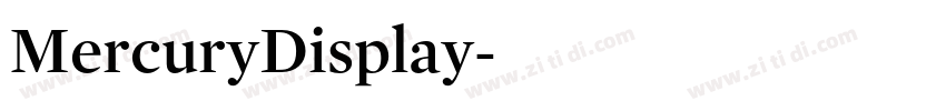 MercuryDisplay字体转换