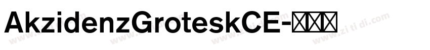 AkzidenzGroteskCE字体转换