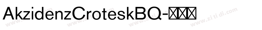 AkzidenzCroteskBQ字体转换