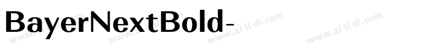 BayerNextBold字体转换