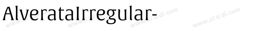 AlverataIrregular字体转换