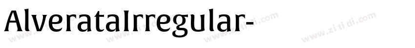 AlverataIrregular字体转换