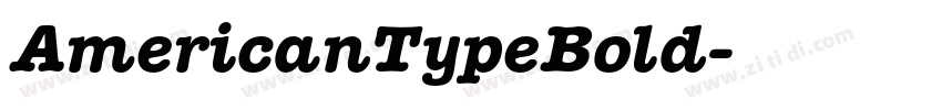 AmericanTypeBold字体转换