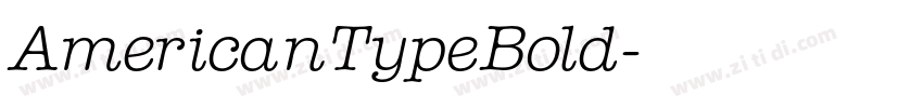 AmericanTypeBold字体转换