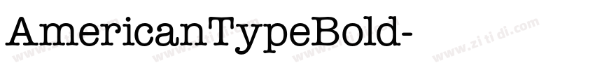 AmericanTypeBold字体转换