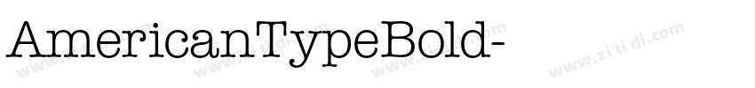 AmericanTypeBold字体转换