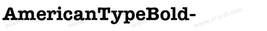 AmericanTypeBold字体转换