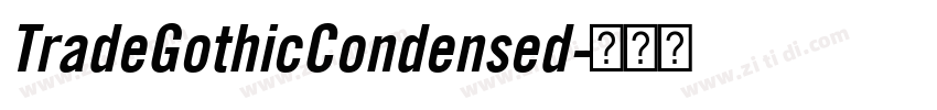 TradeGothicCondensed字体转换