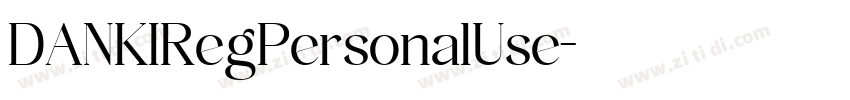 DANKIRegPersonalUse字体转换 DANKIRegPersonalUse字体转换