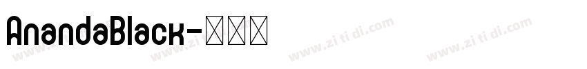 AnandaBlack字体转换