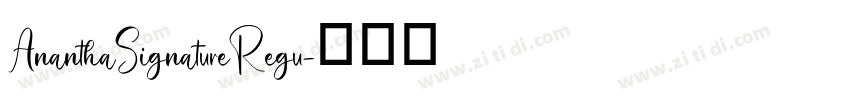 AnanthaSignatureRegu字体转换