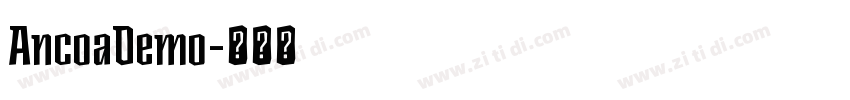 AncoaDemo字体转换