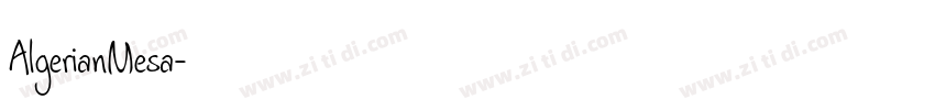 AlgerianMesa字体转换