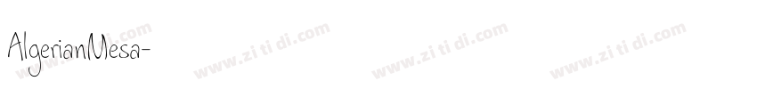 AlgerianMesa字体转换
