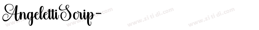 AngelettiScrip字体转换