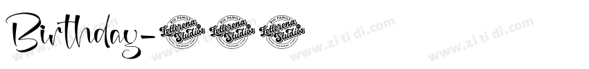 Birthday字体转换