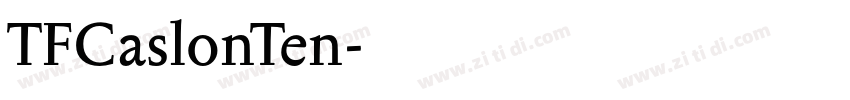 TFCaslonTen字体转换
