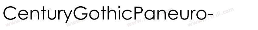 CenturyGothicPaneuro字体转换