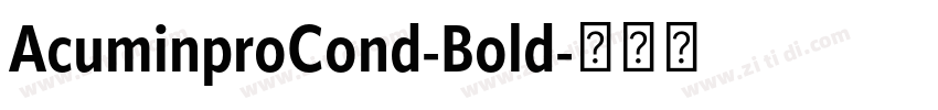AcuminproCond-Bold字体转换
