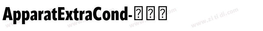 ApparatExtraCond字体转换 ApparatExtraCond字体转换