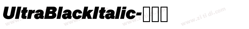 UltraBlackItalic字体转换