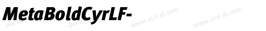 MetaBoldCyrLF字体转换