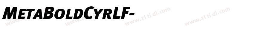 MetaBoldCyrLF字体转换