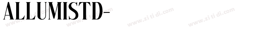 AllumiStd字体转换
