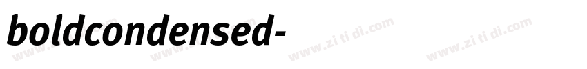 boldcondensed字体转换