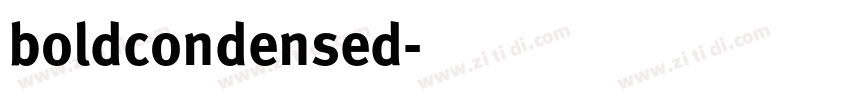 boldcondensed字体转换