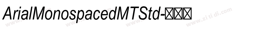 ArialMonospacedMTStd字体转换